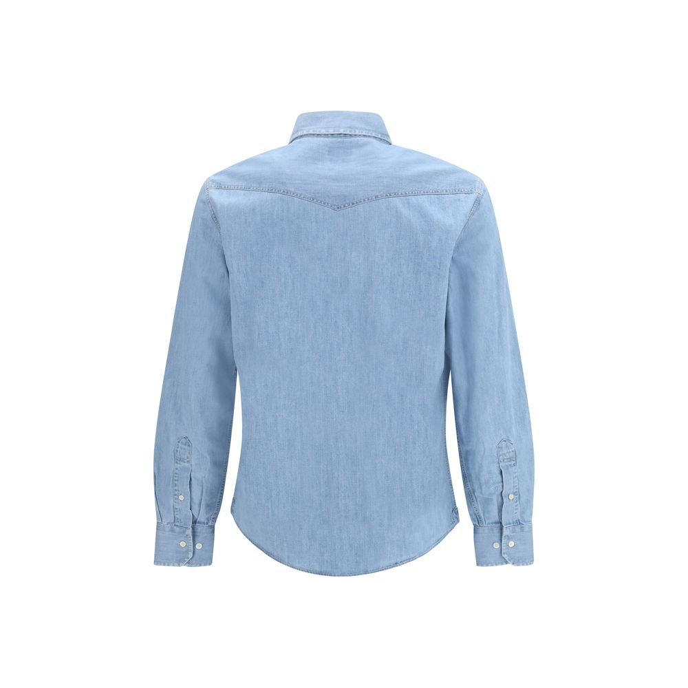 Chemise en jean bleue Brunello Cucinelli