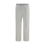 Pantalon décontracté en coton blanc Brunello Cucinelli