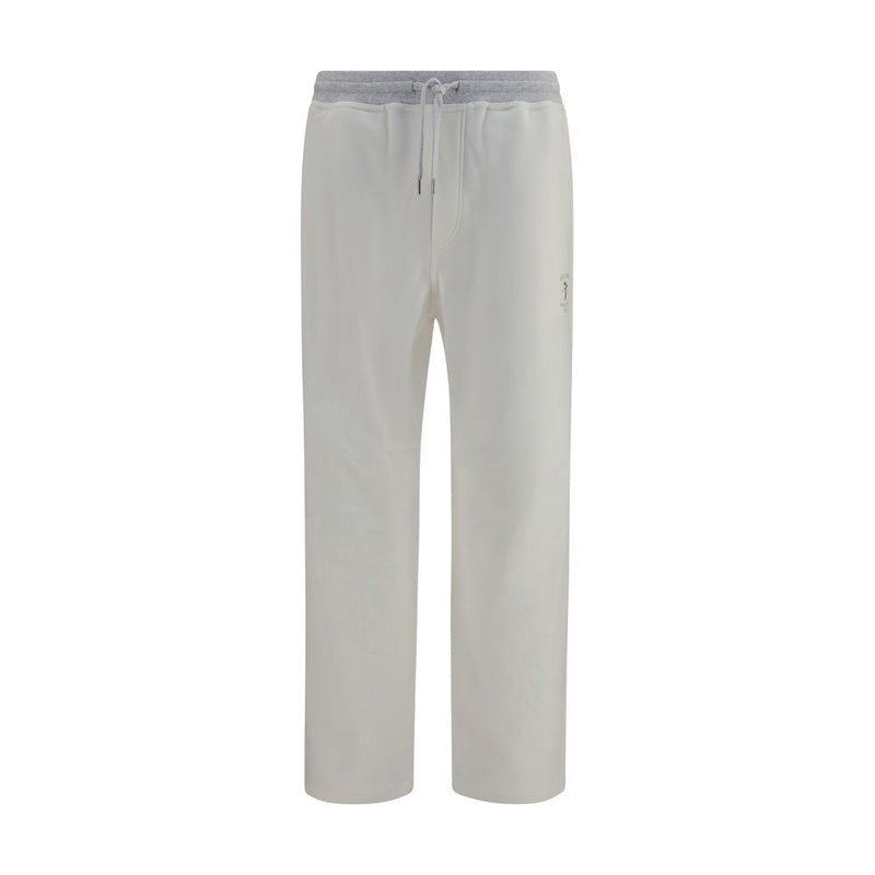 Brunello Cucinelli White Cotton Casual Pants