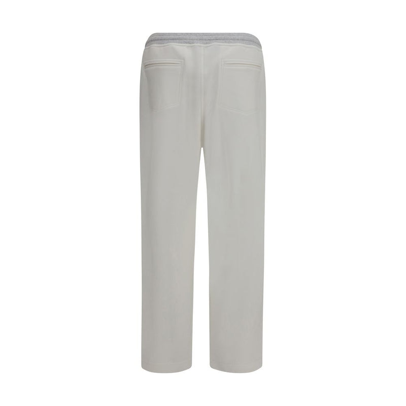 Brunello Cucinelli White Cotton Casual Pants