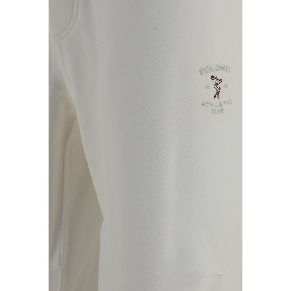 Pantalon décontracté en coton blanc Brunello Cucinelli