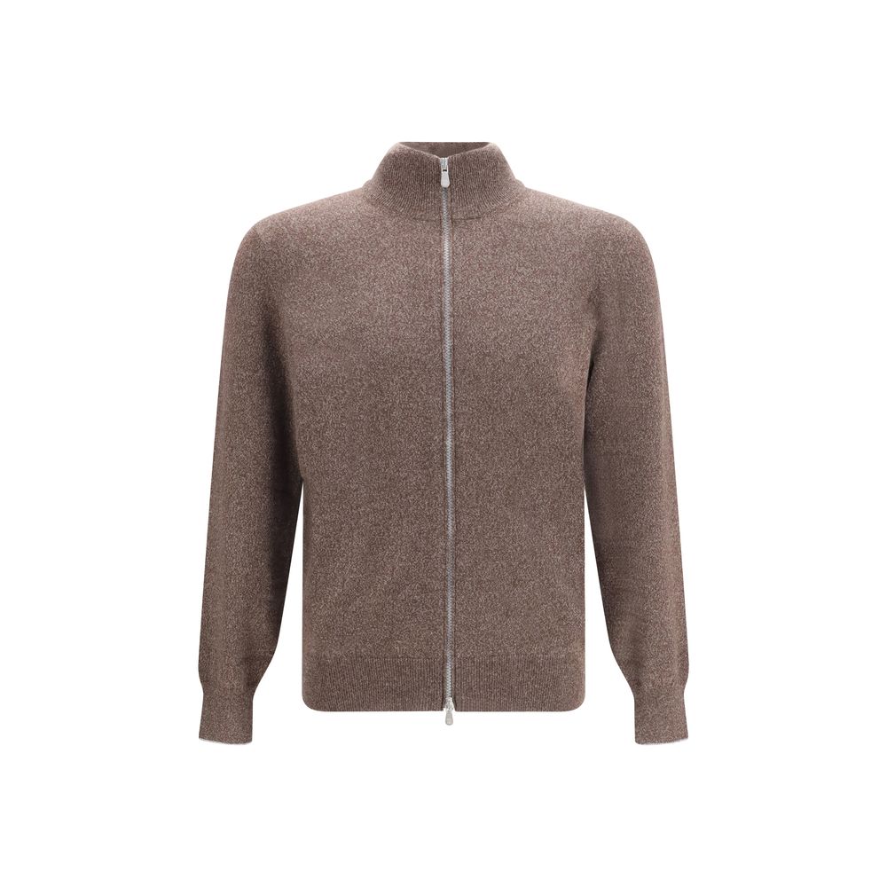 Brunello Cucinelli Cardigan en Cachemire Marron