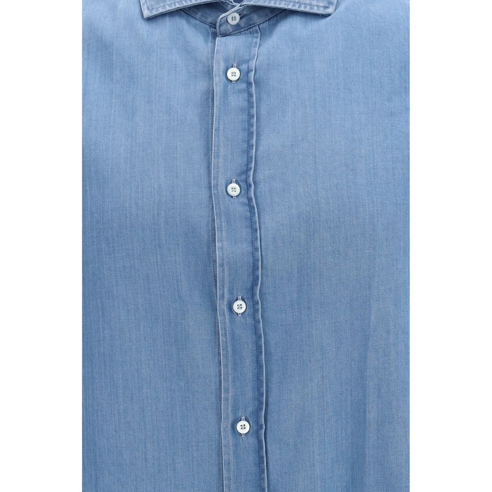 Chemise en jean bleue Brunello Cucinelli