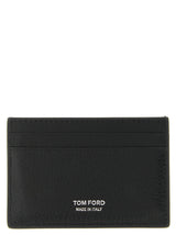 Porte-cartes Tom Ford en cuir de chèvre noir