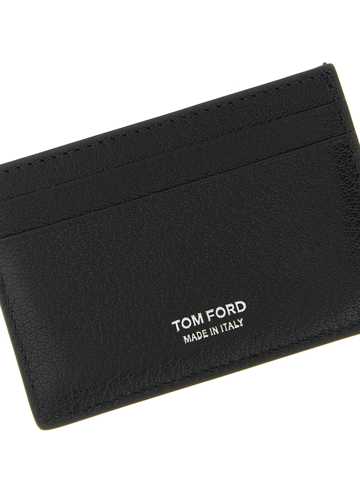 Porte-cartes Tom Ford en cuir de chèvre noir