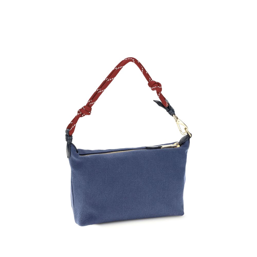 Sac porté épaule Miu Miu en coton bleu