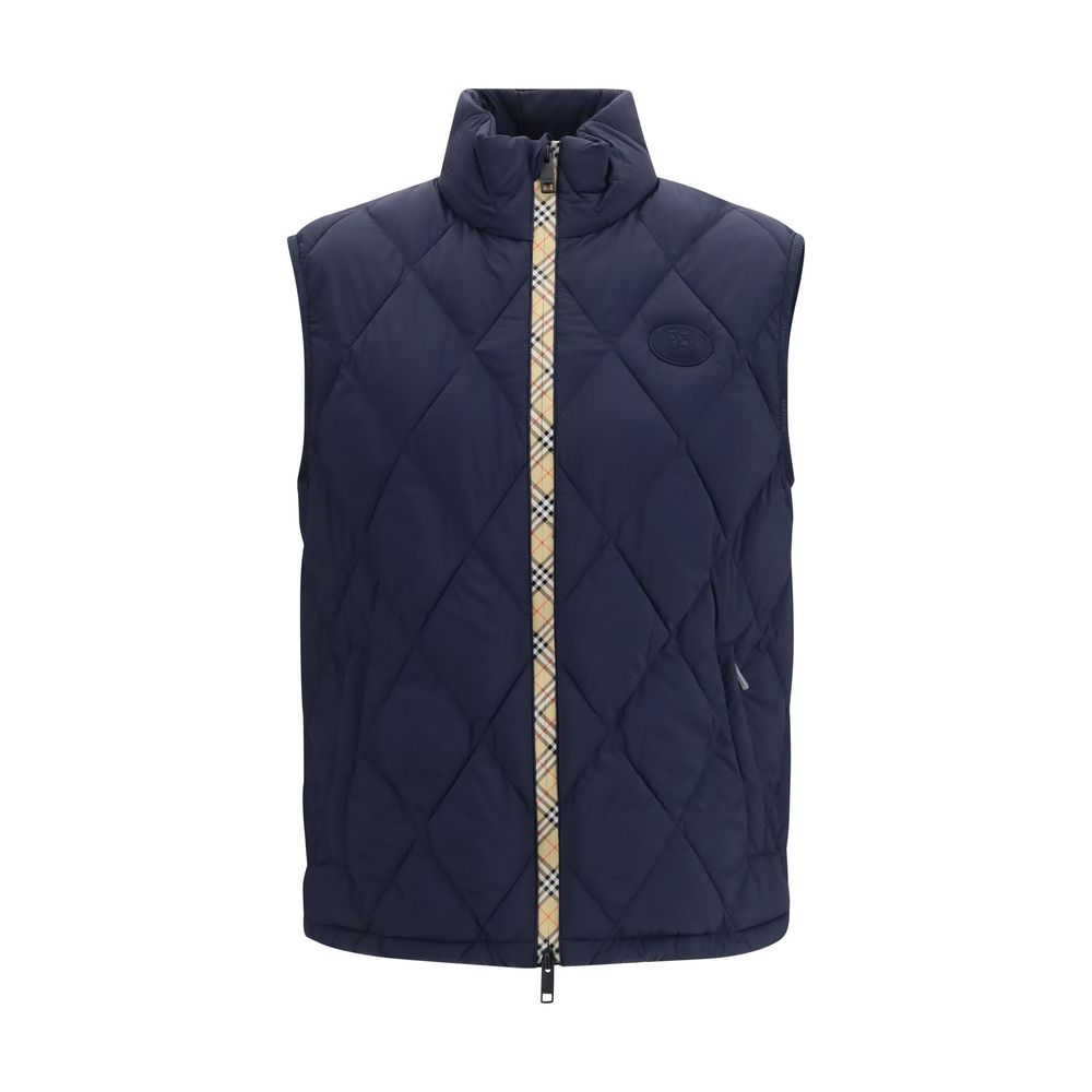 Veste sans manches en polyamide bleu Burberry
