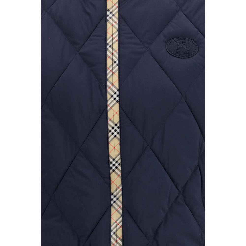 Veste sans manches en polyamide bleu Burberry