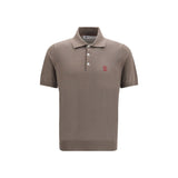Polo Brunello Cucinelli en coton marron