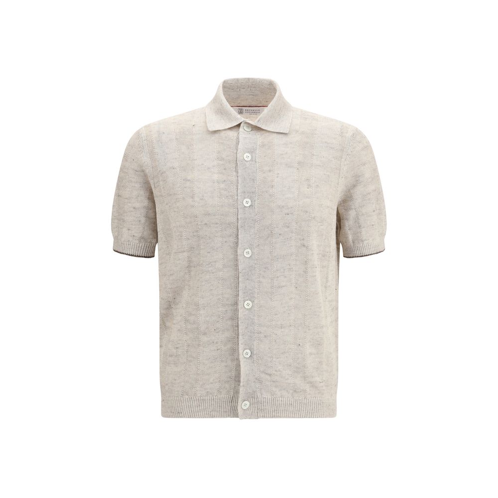 Polo Brunello Cucinelli en coton beige