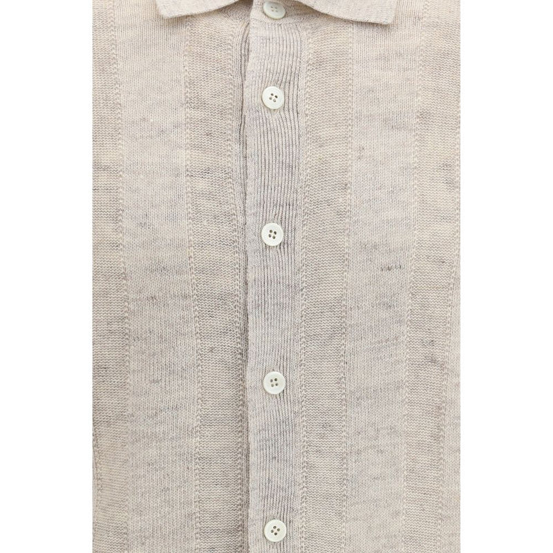 Brunello Cucinelli Beige Cotton Polo Shirt