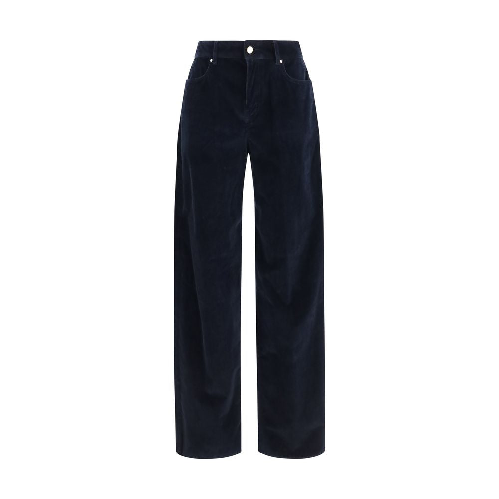 Pantalon en coton bleu Max Mara