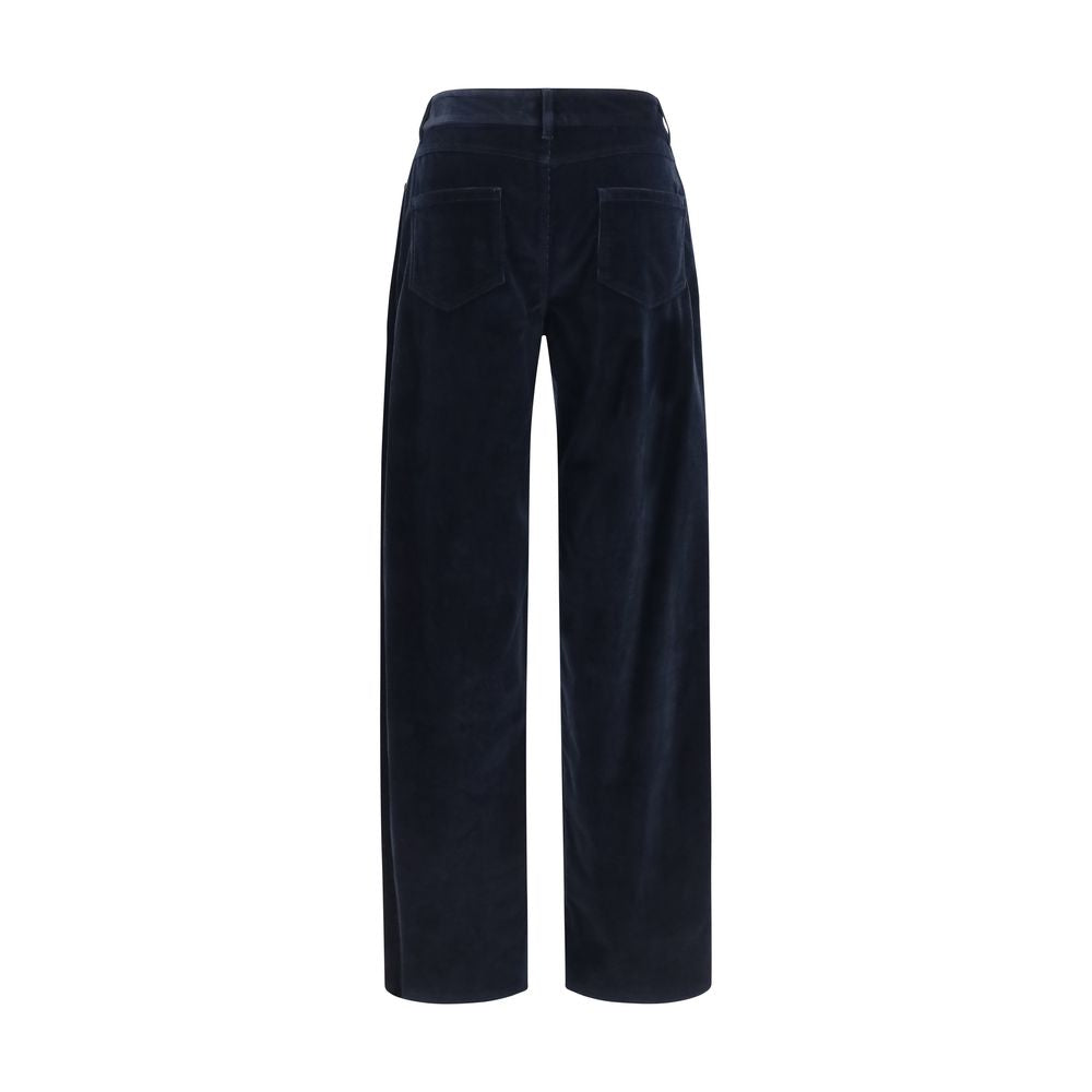 Pantalon en coton bleu Max Mara