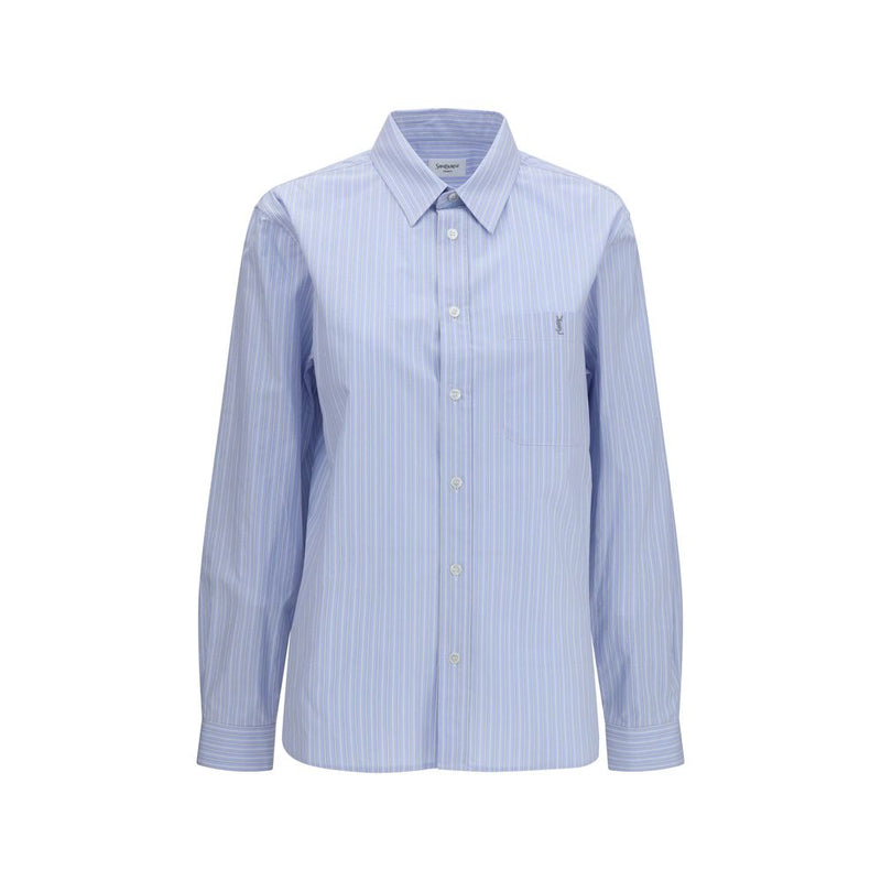 Saint Laurent Blue Cotton Pattern Shirt