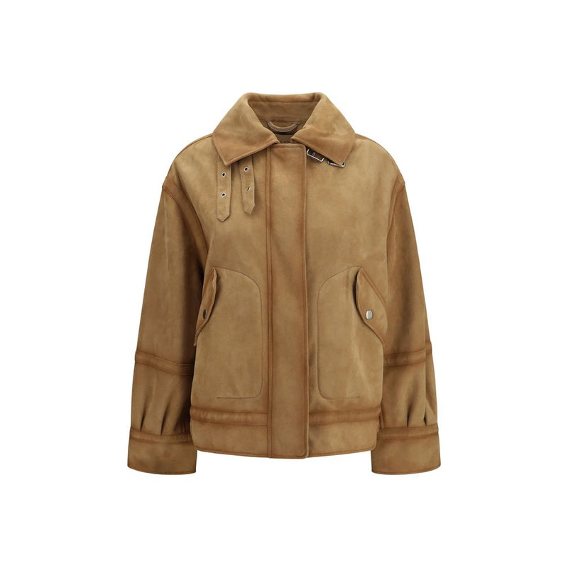 Ermanno Scervino Brown Leather Bomber