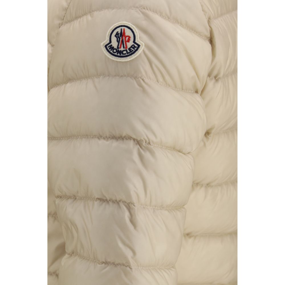 Veste longue Moncler en polyamide beige