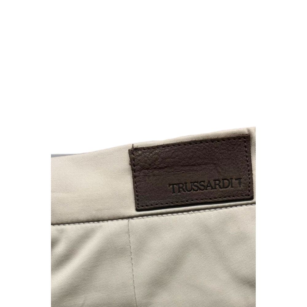Pantalon en coton beige pour homme Trussardi Jeans