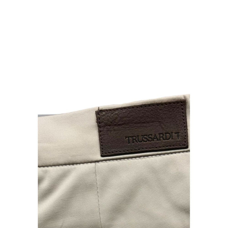 Trussardi Jeans Beige Cotton Men Pants