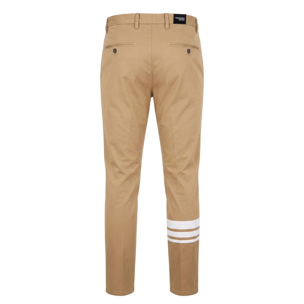 Pantalon en coton beige pour homme Trussardi Jeans