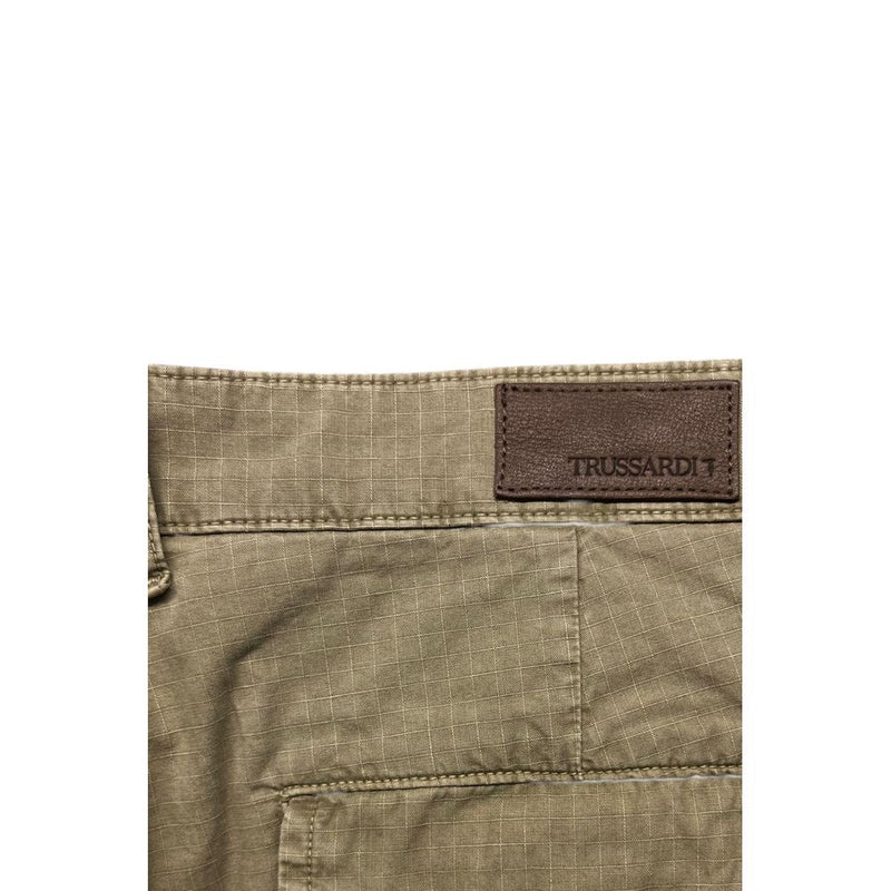 Trussardi Jeans Green Cotton Men Pants