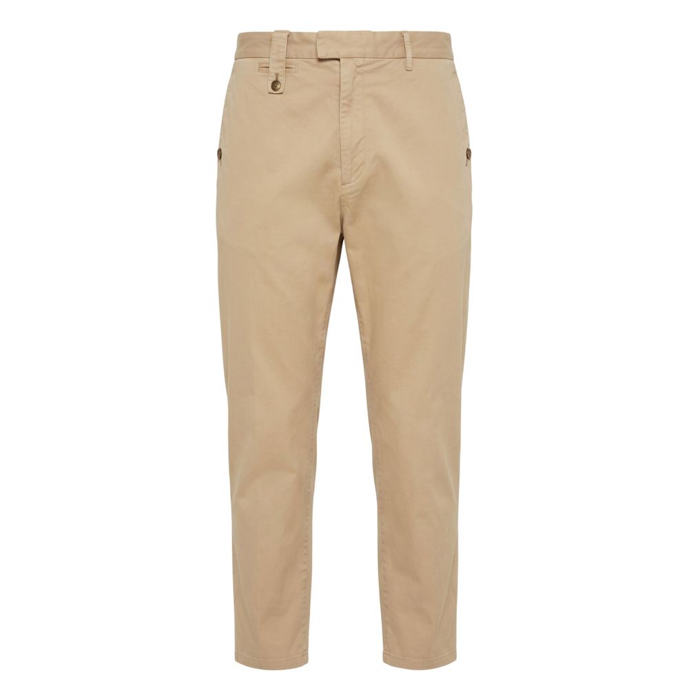 Pantalon en coton beige pour homme Trussardi Jeans
