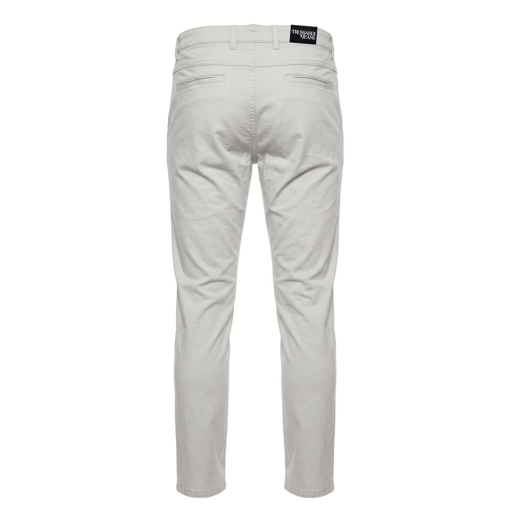 Pantalon Homme en Coton Gris Trussardi Jeans