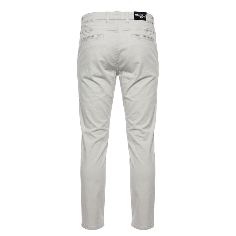 Trussardi Jeans Grey Cotton Men Pants