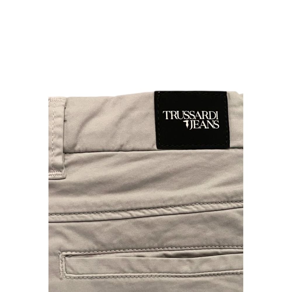 Pantalon Homme en Coton Gris Trussardi Jeans