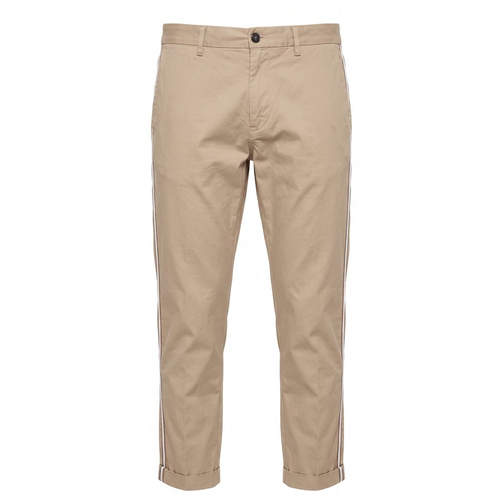 Pantalon en coton beige pour homme Trussardi Jeans