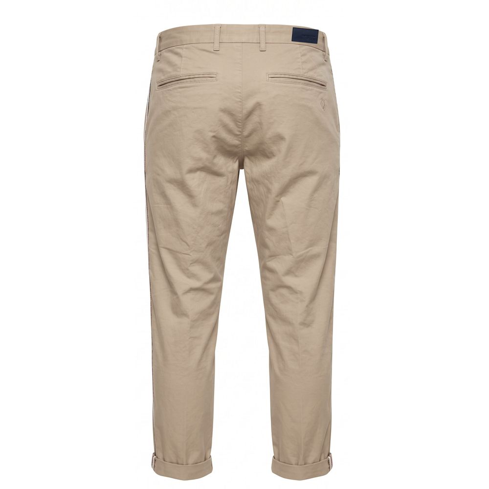 Pantalon en coton beige pour homme Trussardi Jeans