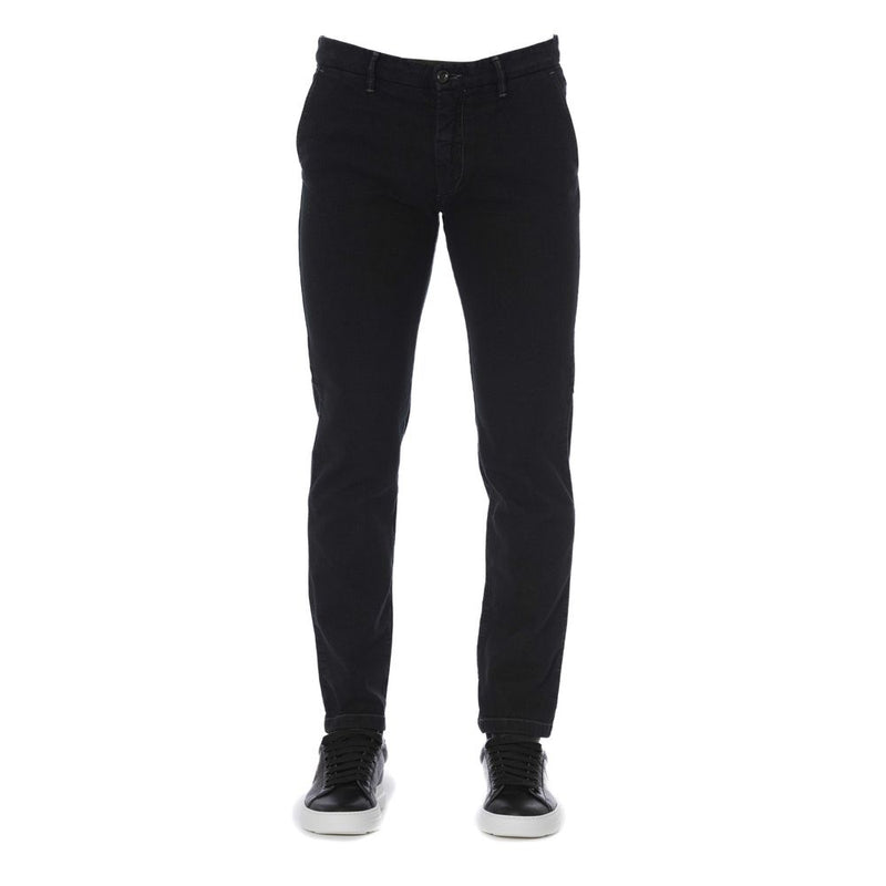 Trussardi Jeans Black Cotton Men Pants
