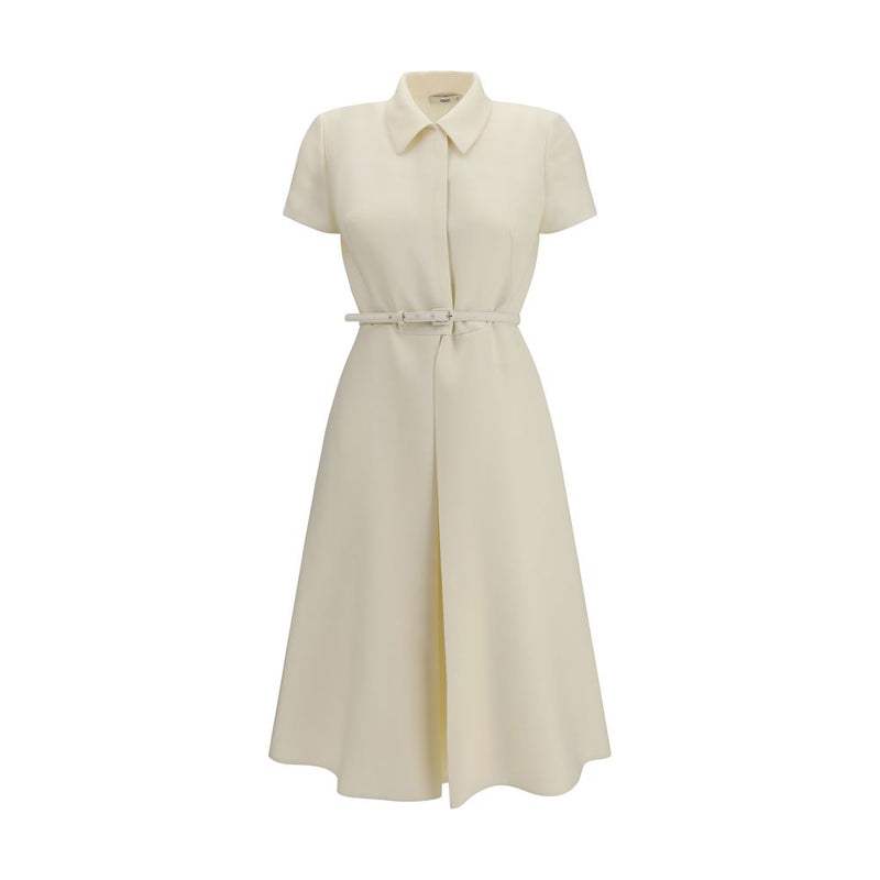 Fendi Beige Wool Oves Aries Casual Dress