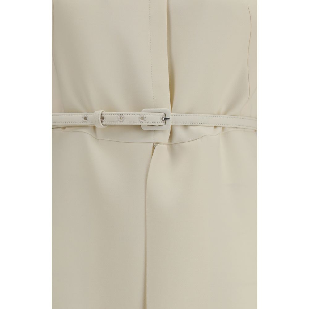 Robe décontractée Fendi en laine beige Oves Aries