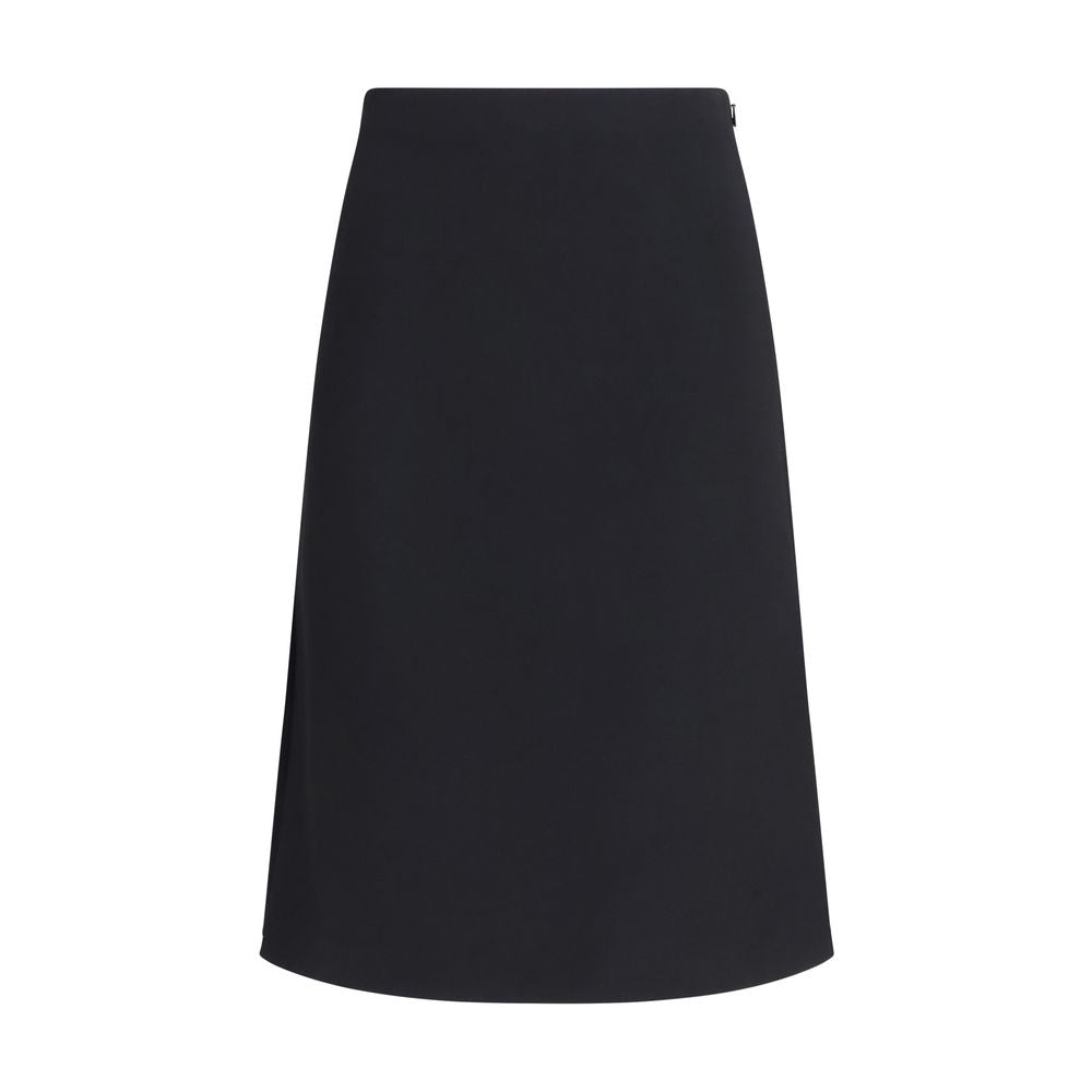 Jupe mi-longue Fendi en laine noire Oves Aries
