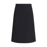 Jupe mi-longue Fendi en laine noire Oves Aries