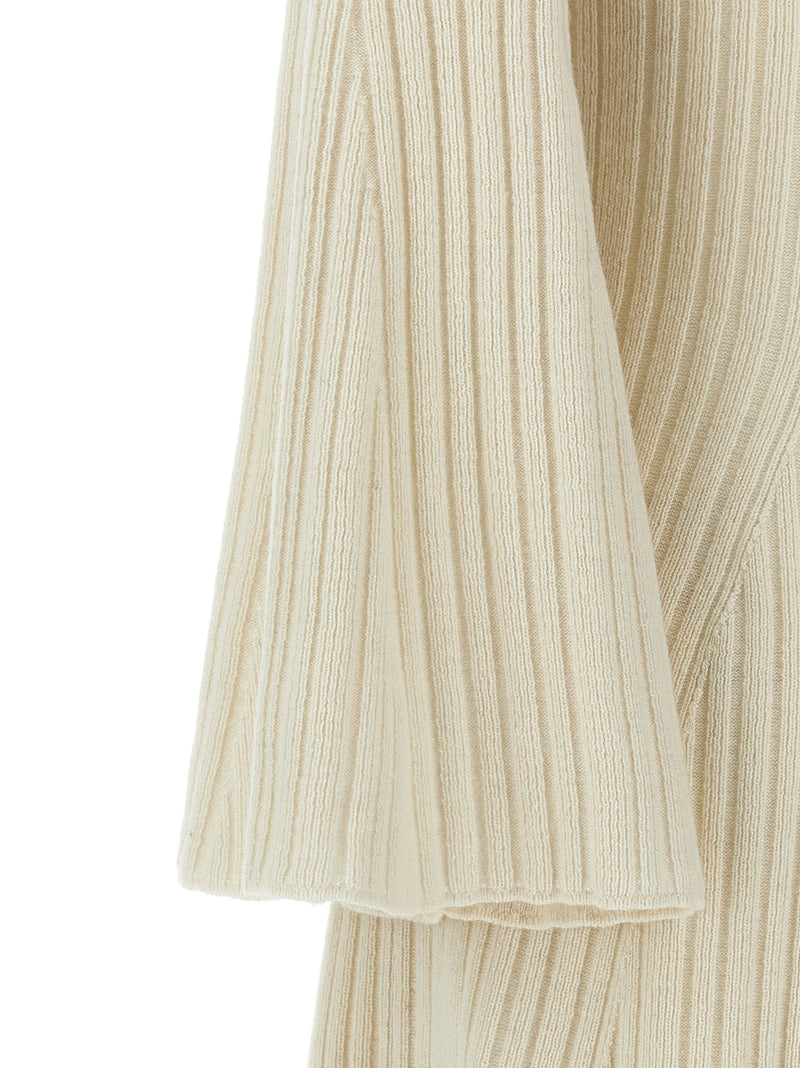 ANTONINO VALENTI White Cashmere Midi Skirt