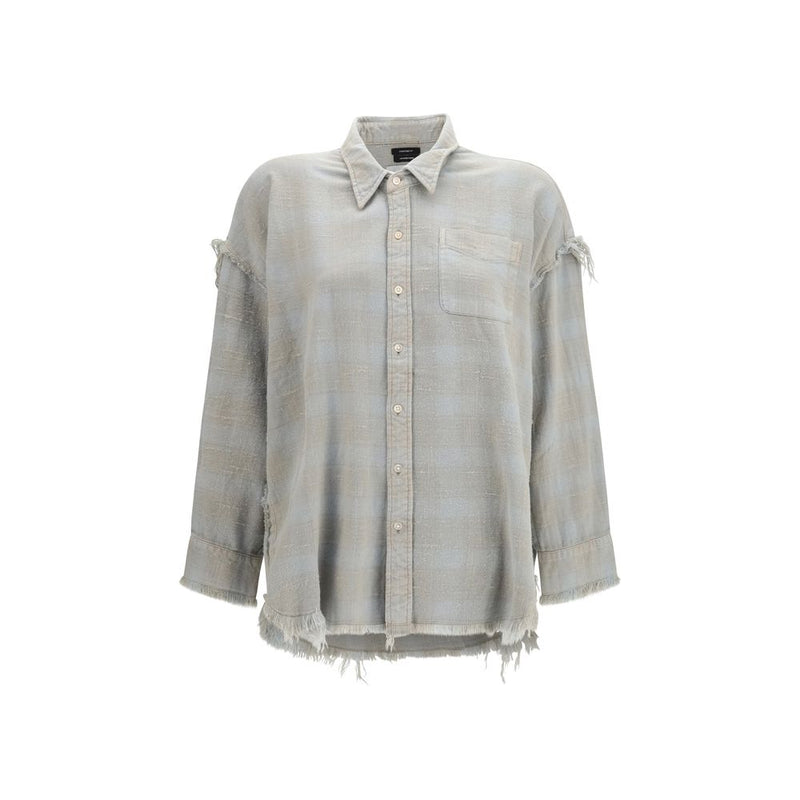 R13 Blue Cotton Pattern Shirt