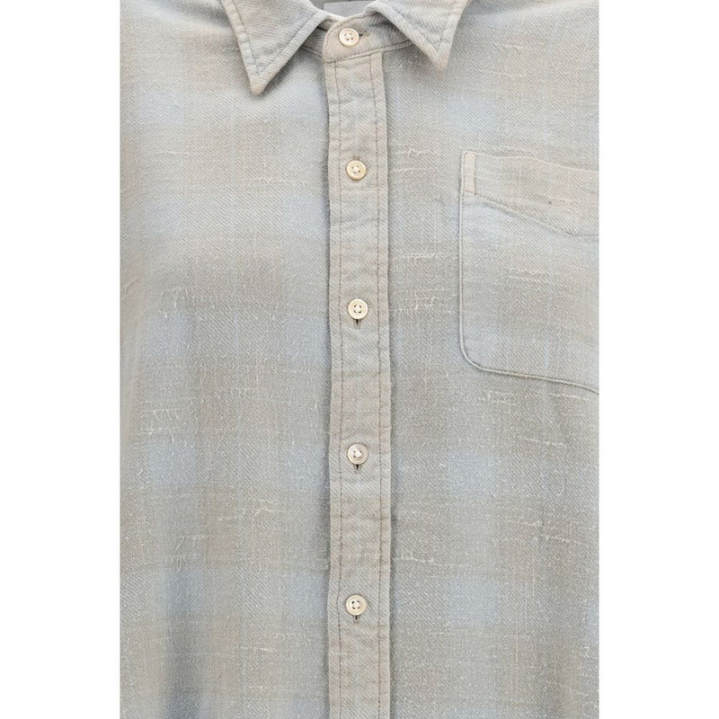 R13 Blue Cotton Pattern Shirt