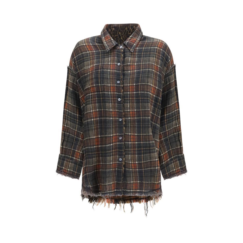 Chemise R13 en coton multicolore à motifs