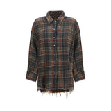 Chemise R13 en coton multicolore à motifs