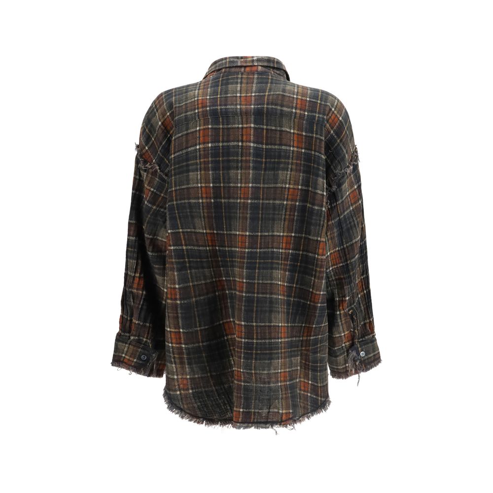 Chemise R13 en coton multicolore à motifs
