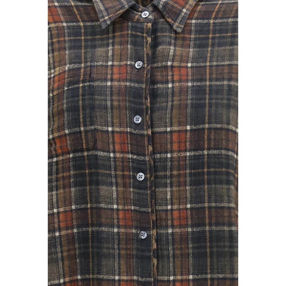 Chemise R13 en coton multicolore à motifs