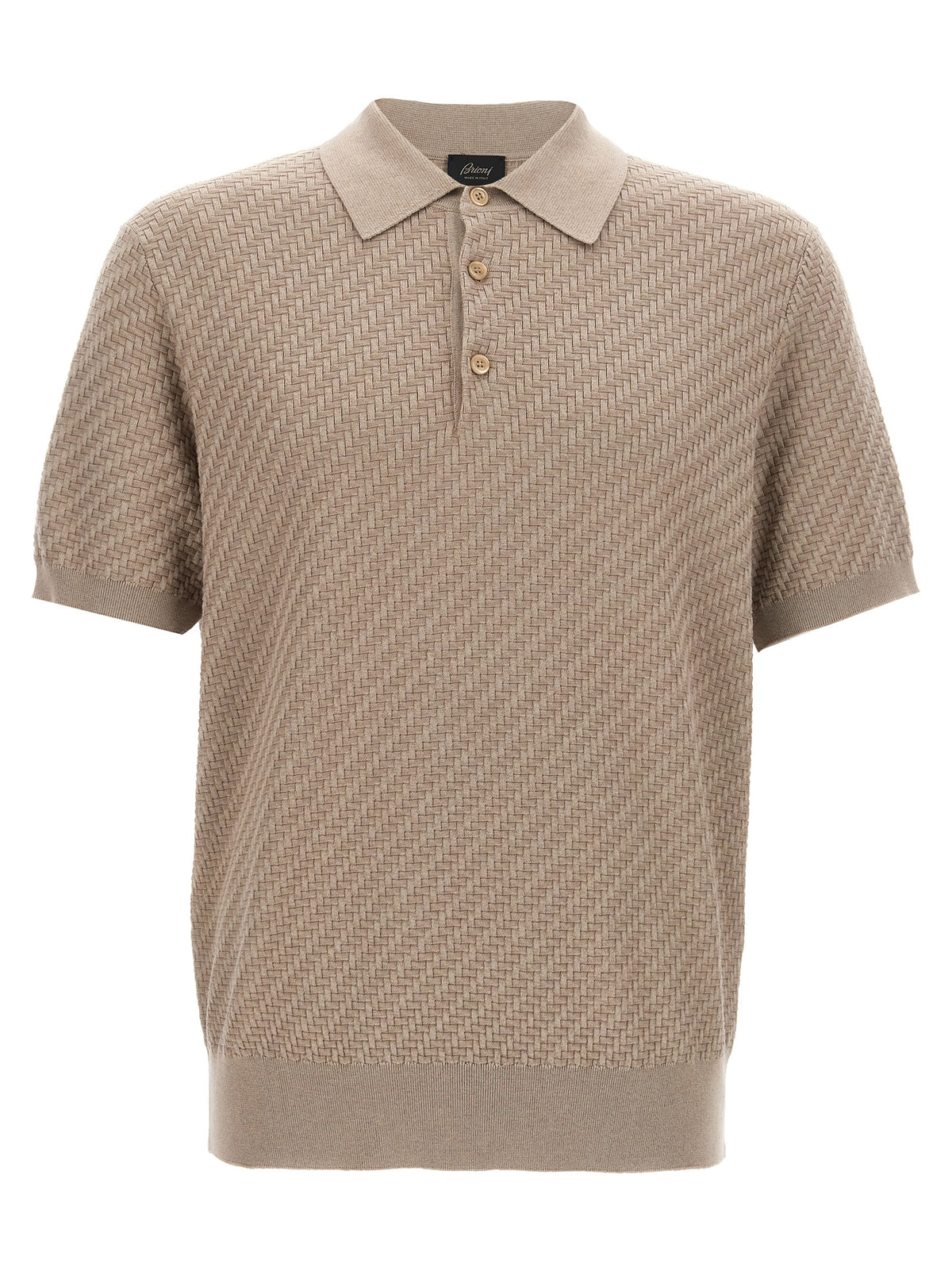 Polo Brioni en coton beige