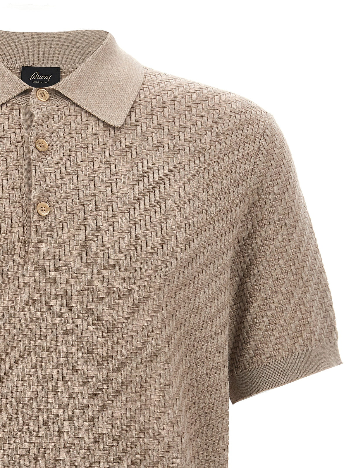 Polo Brioni en coton beige