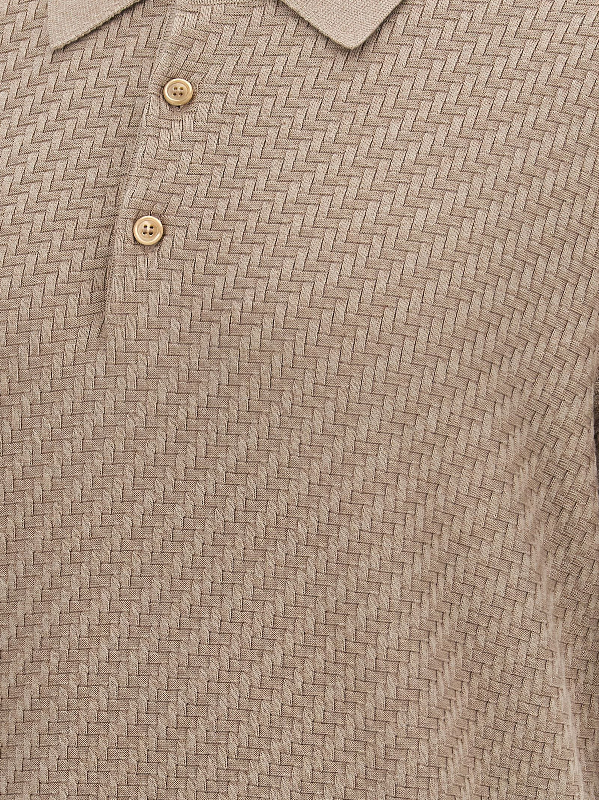 Polo Brioni en coton beige