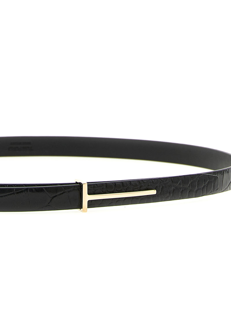 Tom Ford Black Calfskin Regular Belt