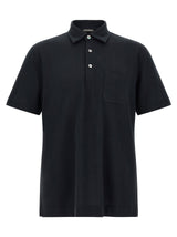 Polo ZEGNA en Coton Bleu