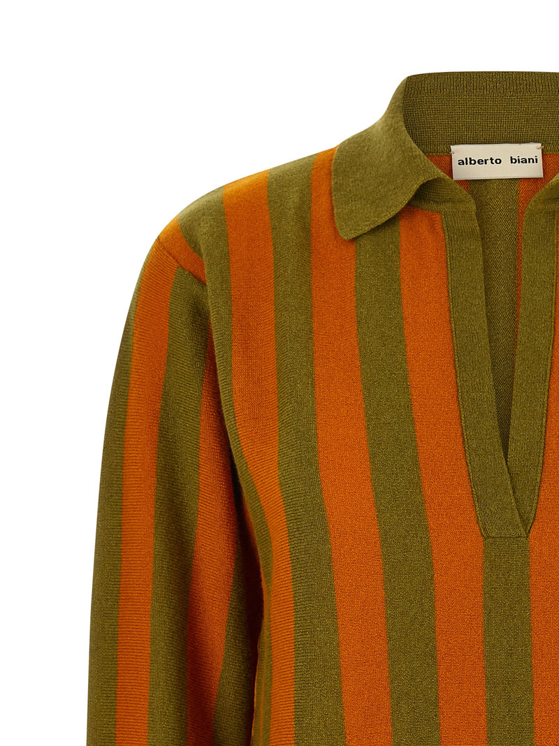 Alberto Biani Multicolor Cashmere Polo Shirt