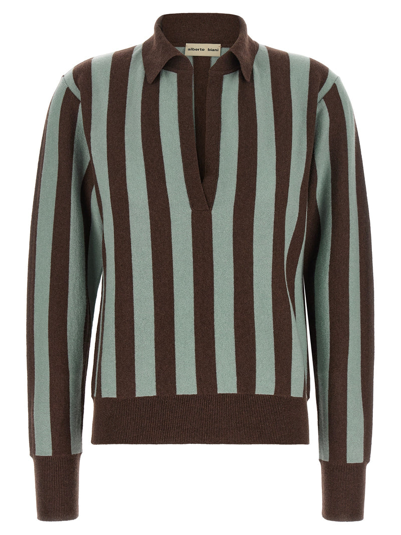 Alberto Biani Multicolor Cashmere Polo Shirt
