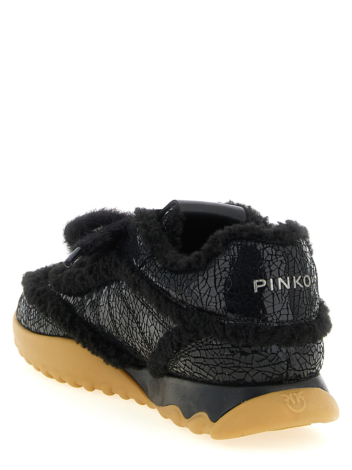 Baskets Chunky PINKO en Cuir de Vachette Noir